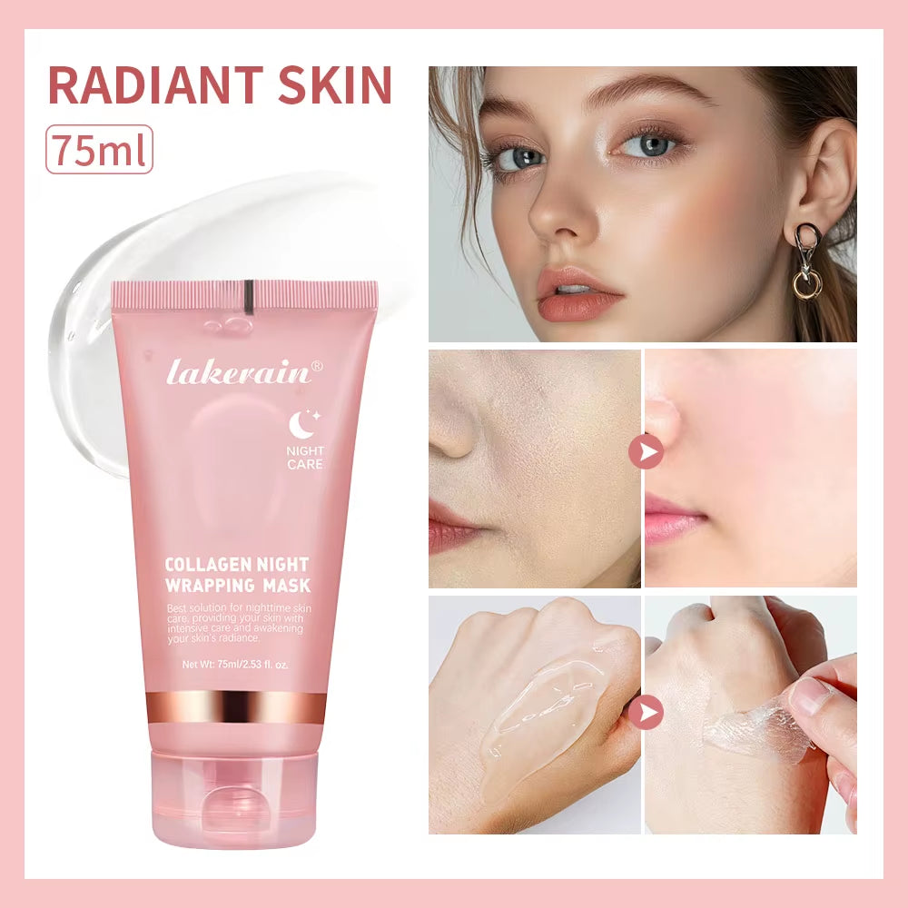 Korean Deep Collagen Mask Peel off Mask Face anti Wrinkle Lifting Skin Care Masks Bio Pack Night Wrapping Woman Overnight Skin