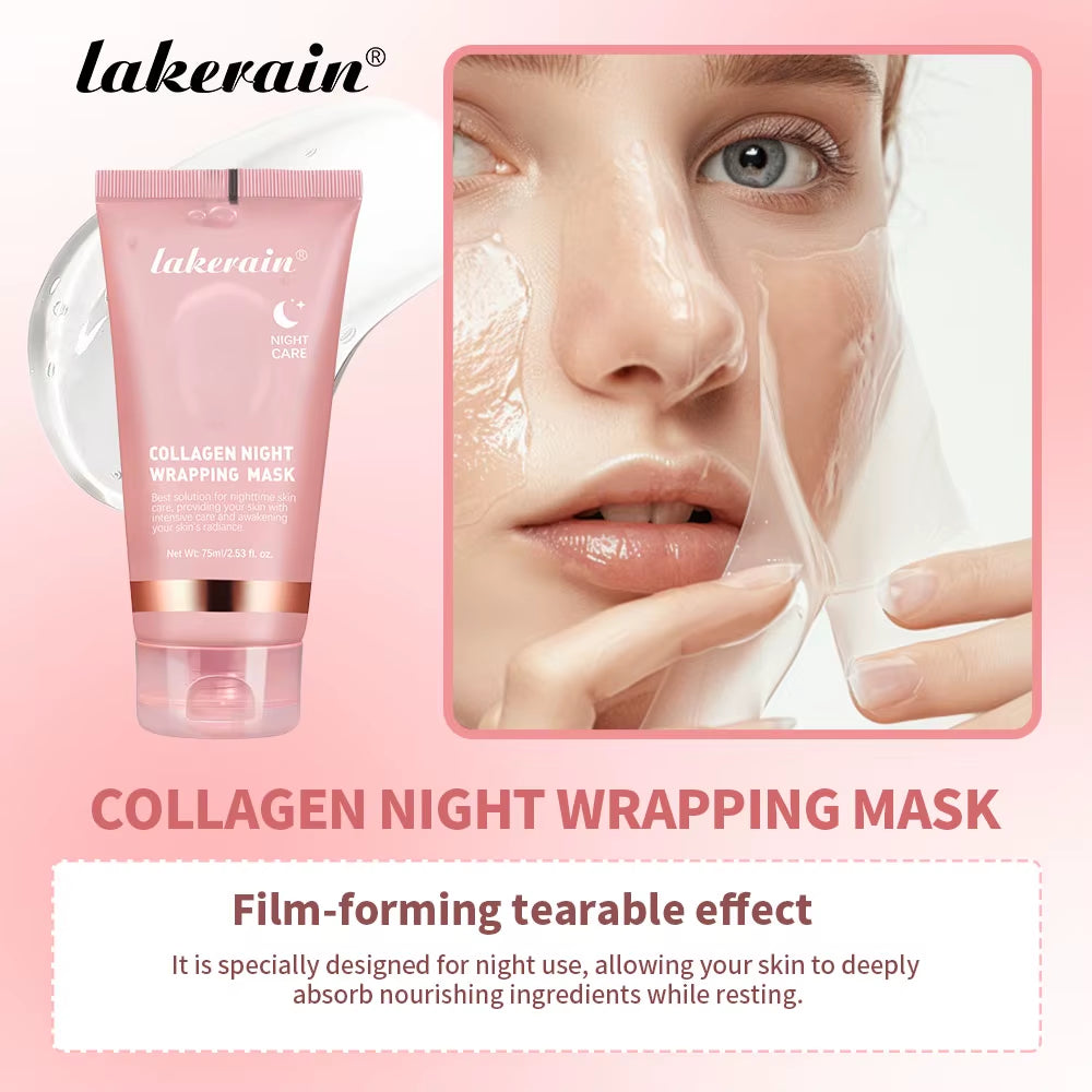 Korean Deep Collagen Mask Peel off Mask Face anti Wrinkle Lifting Skin Care Masks Bio Pack Night Wrapping Woman Overnight Skin